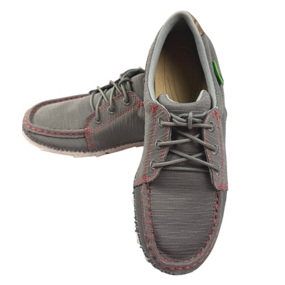 Twisted X Zero-X Mens Grey Fabric Red Stitch Moc Toe Sneakers Size 8M